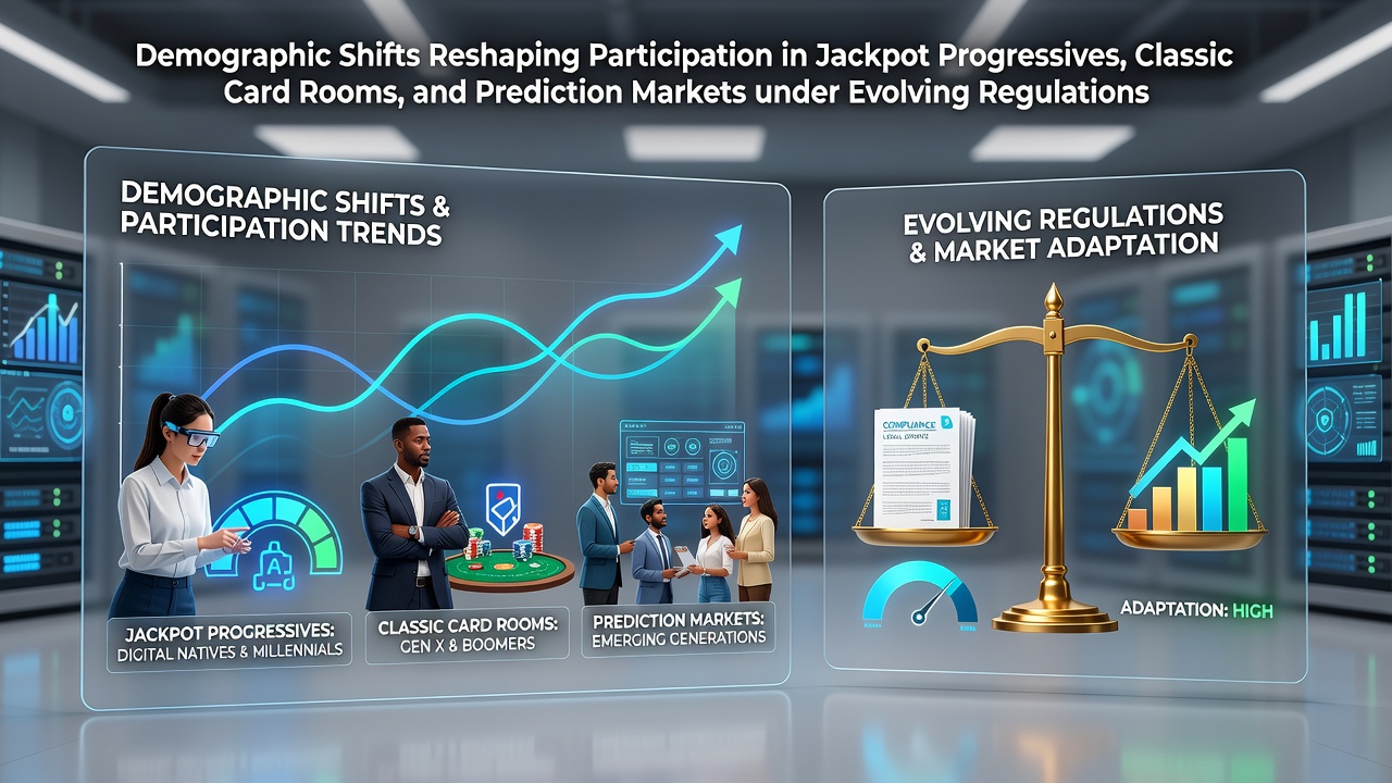 Demographic trends influencing jackpot progressives and card room activity across regulated markets