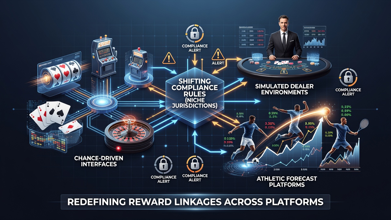 Regulatory documents and digital interfaces showing compliance updates across gaming platforms in niche markets