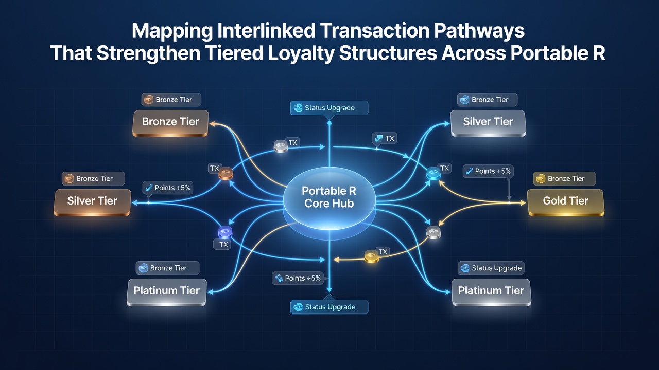 Flowchart illustrating loyalty tier upgrades driven by combined mobile reel and dealer transactions